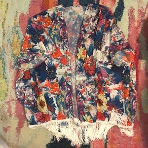 Floral Print Beach CoverUp